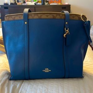 Coach May Tote with Signature Canvas Detail